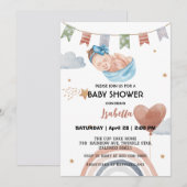 Schattige Afro-Amerikaans baby shower Kaart (Voorkant / Achterkant)