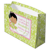 Schattige Afro-Amerikaanse Ballerina Dank u Groot Cadeauzakje (Achterkant Gekanteld)