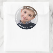 Schattige Afstuderen Foto Ronde Sticker (Tas)