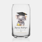 Schattige Afstuderen Koala gepersonaliseerd Blikvorm Glas (Voorkant)