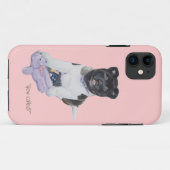 Schattige akita puppy en teddy dog art roze telefo Case-Mate iPhone case (Achterkant (horizontaal))