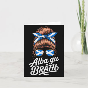 Schattige Alba Gu Bràth Reis Schotland Meisje Vaka Kaart