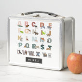 Schattige alfabet ABC Animals Custom Name School (In situ)