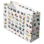 Schattige alfabet ABC Dieren Groot Cadeauzakje (Voorkant Gekanteld)