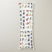 Schattige alfabet ABC Dieren Lichaamskussen (Voorkant Verticaal)