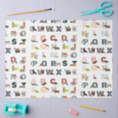 Schattige alfabet ABC Dieren Tissuepapier (Craft)