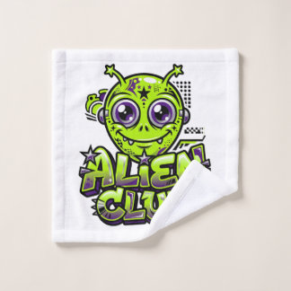Schattige Alien Club Graffiti Washandje