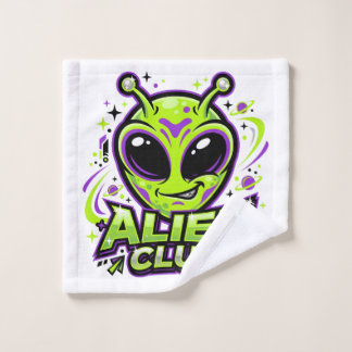 Schattige Alien Club Kosmische Ruimte Washandje
