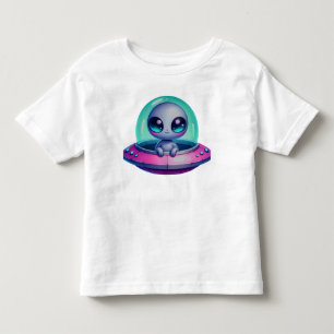 Schattige Alien Ruimteschip Kinder Meisje Shirts