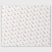 Schattige All-white Christmas Cadeaupapier (Vlak)