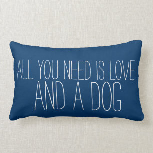 Schattige Allen u wenst is Liefde, en een hond - Kussen