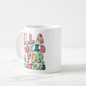 Schattige alles geboekt voor de kerstbibliotheek koffiemok (Voorkant links)