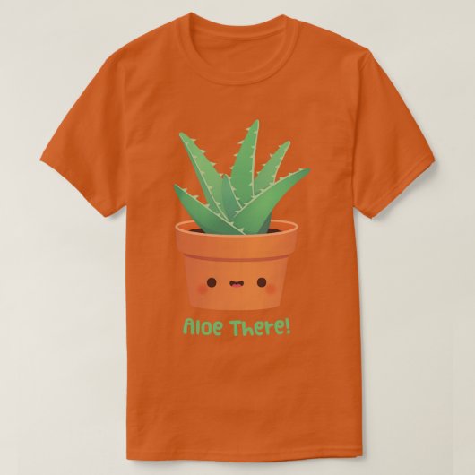 Schattige Aloë Vera Aloë Daar Pun Groet T-shirt (Design voorkant)