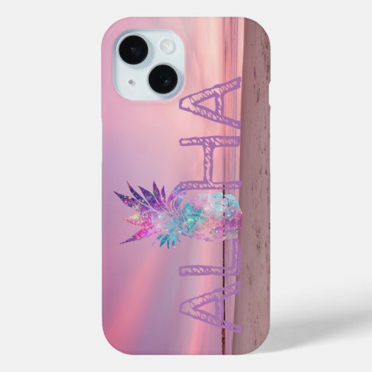 Schattige Aloha Hawaïaanse ananas, strand zonsonde Case-Mate iPhone Case (Achterkant)
