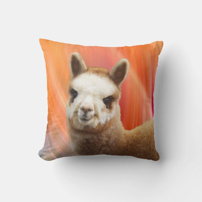 Schattige alpacakussen kussen (Voorkant)