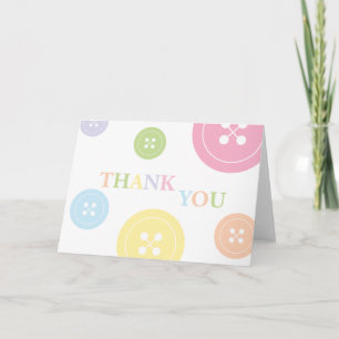 Schattige als een Button Bedankt Card