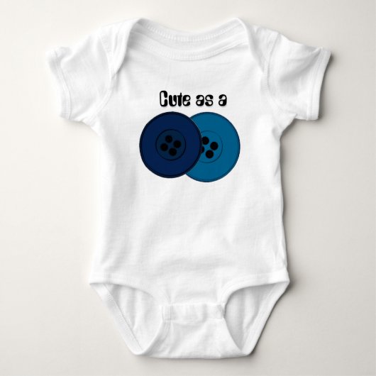 Schattige als een Button Buttonnen Animated Romper (Voorkant)