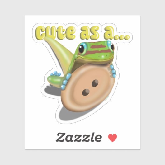 Schattige als een Button — GECKO Sticker (Vel)