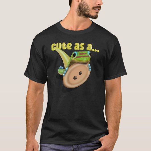 Schattige als een Button — GECKO T-shirt (Voorkant)