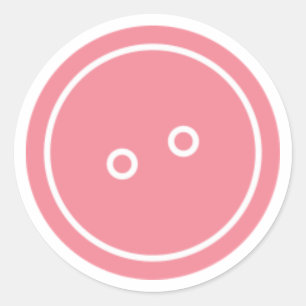 Schattige als een Button (Roze) Ronde Sticker