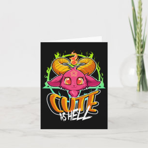 Schattige als Hell Halloween Kawaii Phomet Funny S Kaart