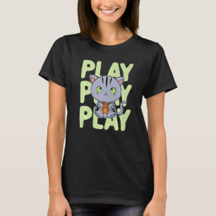 Schattige Amerikaanse Korthaar Kat Teddybeer T-shirt