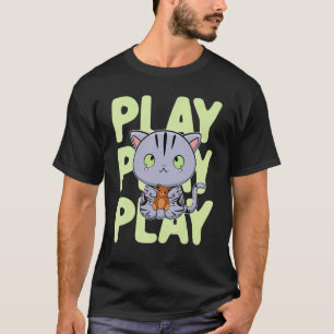 Schattige Amerikaanse Korthaar Kat Teddybeer T-shirt