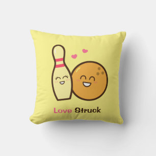 Schattige Amusante Bowlingbal en Prikkelende Liefd Kussen