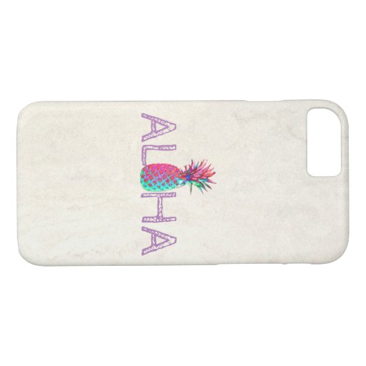 Schattige anananas Aloha Hawaiian Case-Mate iPhone Case (Achterkant (Horizontaal))
