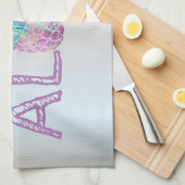 Schattige anananas Aloha Hawaiian, zilver Theedoek (Quarter Fold)