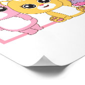 Schattige Animal Frienz Art Print: Meisje Power Poster (Hoek)