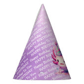 Schattige Anime Axolotl Roze en Paarse Meisjes Ver Feesthoedjes (Links)