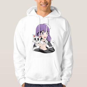 Schattige Anime en Kattenliefhebber Manga kawaii G Hoodie