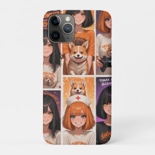 Schattige Anime Halloween Collage Kunst   Griezels iPhone 11 Pro Hoesje