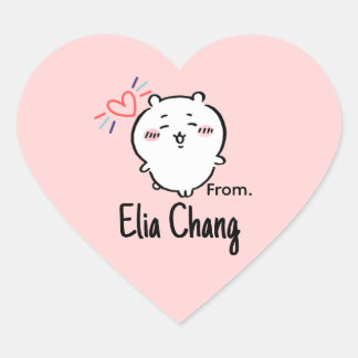 Schattige anime hart sticker