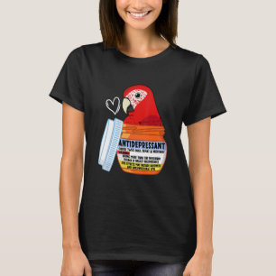 Schattige Antidepressivum Papegaai I Scarlet Ara T-shirt