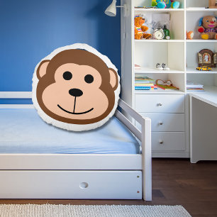Schattige Apen Jungle Safari Dier Cartoon Rond Kussen