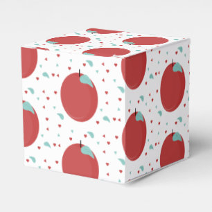 Schattige appel confetti verjaardagsfeestje bedankdoosjes