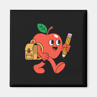 Schattige appel gaat weer naar school magneet