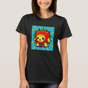 Schattige Appel Kat Gelukkige AppleCat Meme Kat Li T-shirt