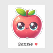 schattige appel sticker (Vel)