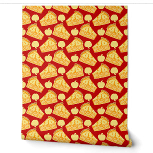 Schattige appeltaartpatroon behang