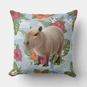 Schattige Aquarel Capybara Dieren Illustratie Kussen