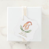 Schattige Aquarel Giraffe Meisje Baby Shower Bedankjes Labels (In situ)