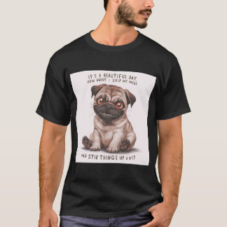 Schattige aquarel pug graaft t-shirt