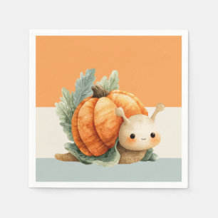 Schattige Aquarel Slak Bos Herfst Servet