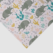 Schattige Armadillo-tissuepapier Tissuepapier (Detail)