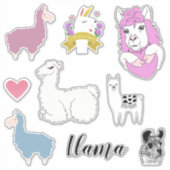 Schattige Assorted Llama Sticker (Voorkant)