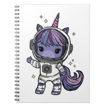 Schattige Astro Unicorn Notitieboek