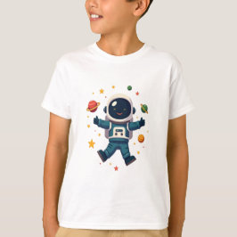 Schattige astronaut in de ruimte t-shirt